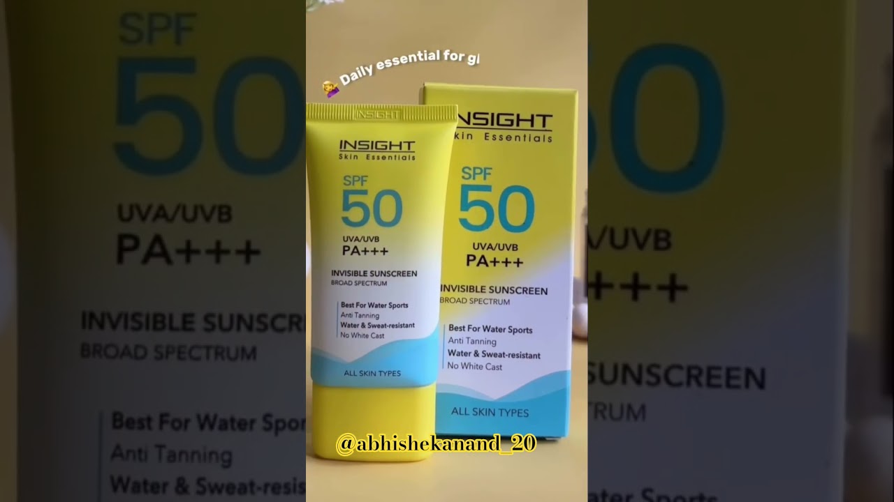 @abhishekanand_20 best sunscreen spf50 for no white cast from insight