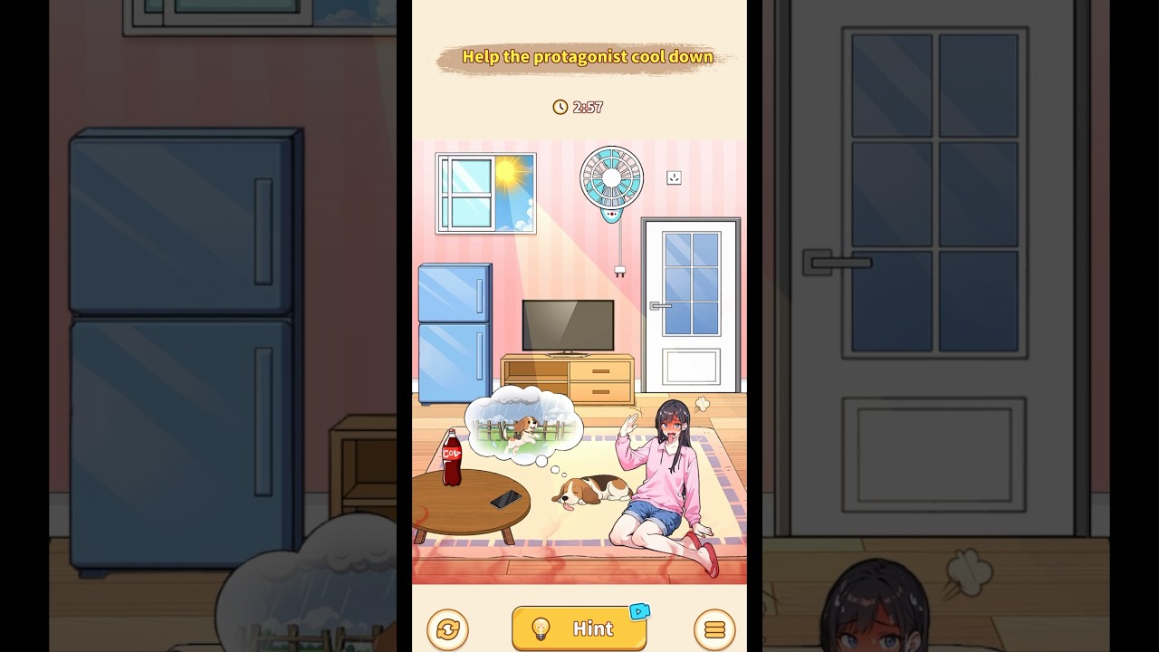 Brain Puzzle 2: Logic Twist - Level: MELTING HOT - Help the protagonist cool down.