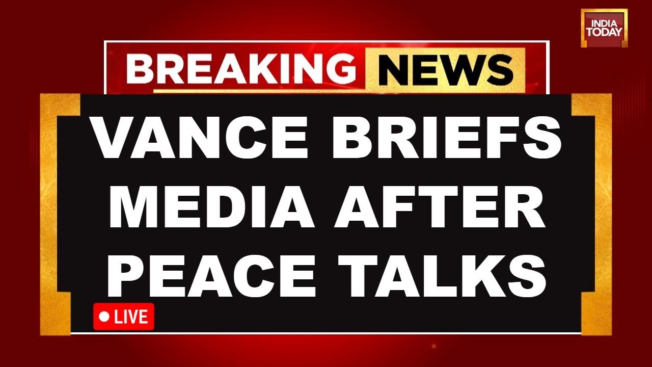 Live: US VP JD Vance Briefs Media After First Round Of Peace Talks With Iran In Switzerland | Watch