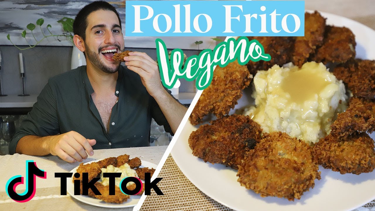 ✅  Receta Pollo Frito VEGANO estilo KFC + Pure de Papa | TikTok 😱