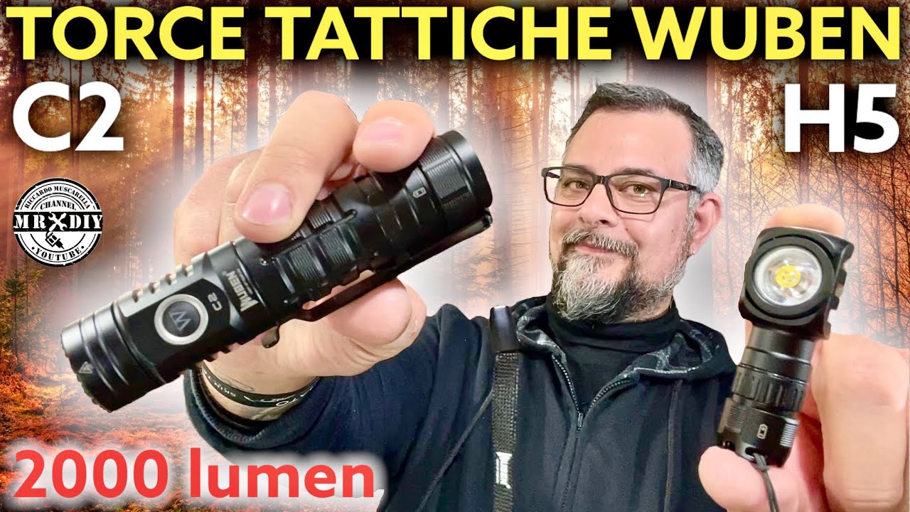 Torcia tattica Wuben C2 torcia frontale Wuben H5. Torcia militare, polizia, campeggio EDC. Economica