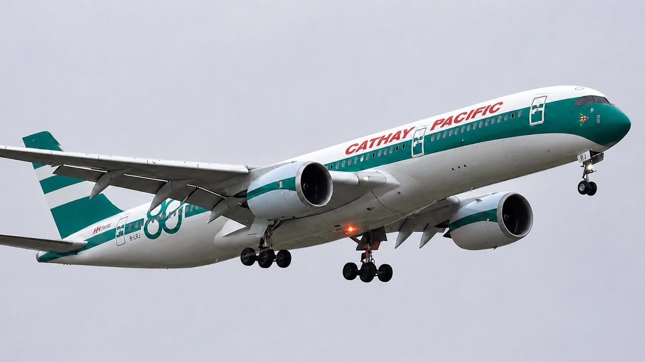 Cathay Pacific Airbus A350-900 80th Anniversary Livery first visit at Melbourne [4K]