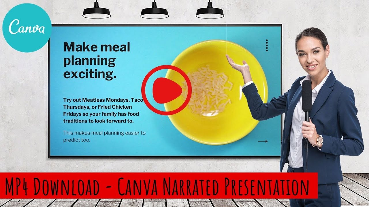 Canva - MP4 Presentation with Audio - Download a narrated & timed presentation as a MP4 movie