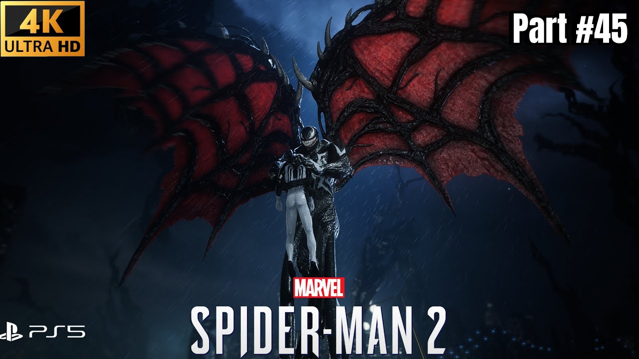 🕷 Spider-Man 2 (4K / PS5) Walkthrough Part 45 – Mega Venom Takes Flight! 🦇🔥