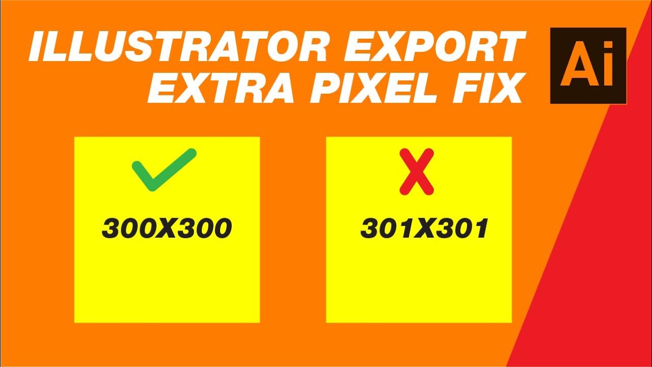 Remove one extra pixel from Illustrator export | illustrator cc tutorial