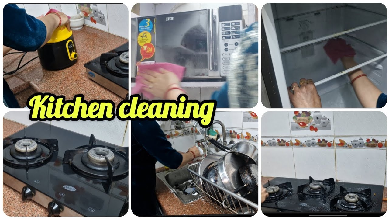 थोड़ी सी मेहनत और कर ली मैने अपनी kitchen को एक दम चकाचक #cleaningmotivation #busyroutineofindianmom