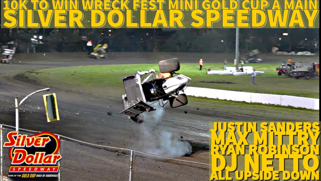 410 Sprint Car Mini Gold Cup A Main Event: 40 Lap Wreck Fest at Silver Dollar Speedway