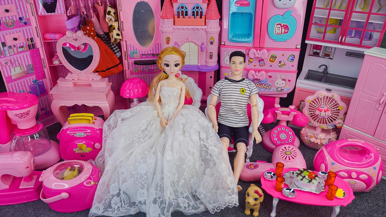 18 Minutes Satisfying with Unboxing Princess Barbie, Wedding Dress Collection  Review Toys｜ASMR