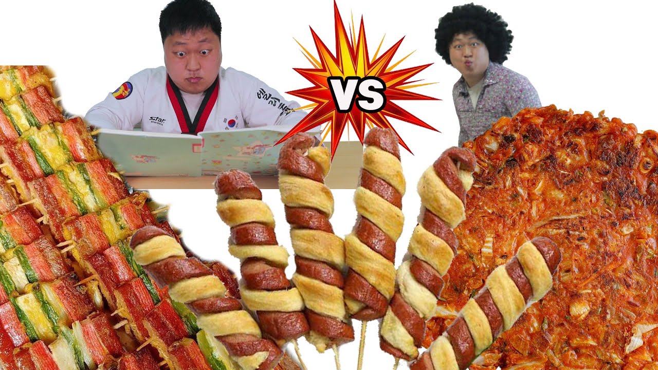 선생님 몰래 김치전,꼬치 먹기 School Mukbang Korean Food