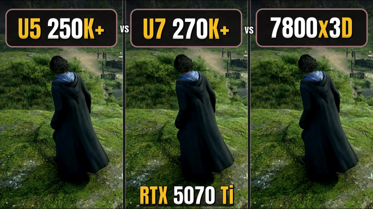 Intel Core Ultra 5 250K Plus vs Ultra 7 270K Plus vs Ryzen 7 7800x3D - ft. RTX 5070Ti