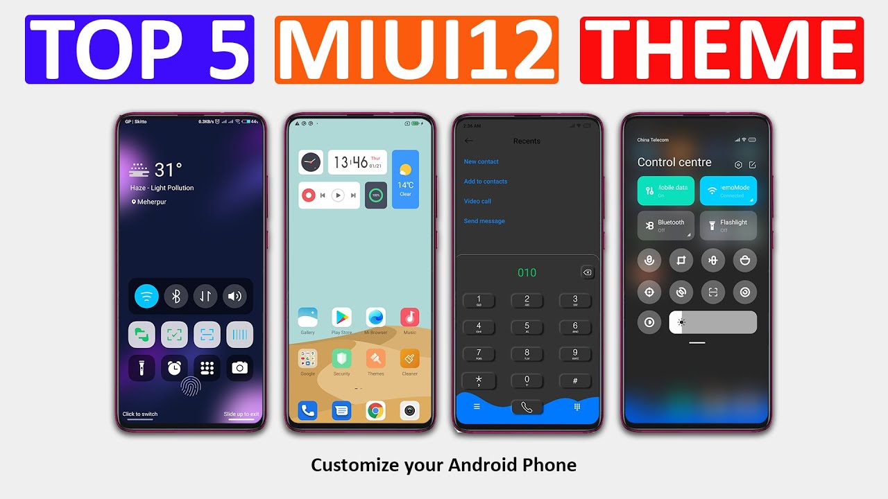 Top 5 MIUI 12 Premium Themes Of March 2021 🔥🔥