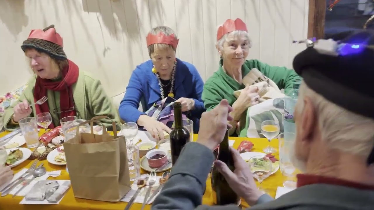 Christmas Dinner at The Phoenix Café, Ecovillage Findhorn. 2025