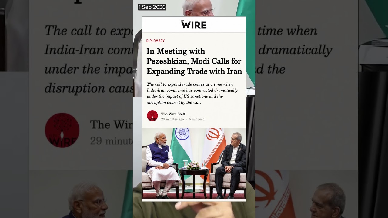 Modi Signals Stronger India-Iran Ties Despite Sanctions
