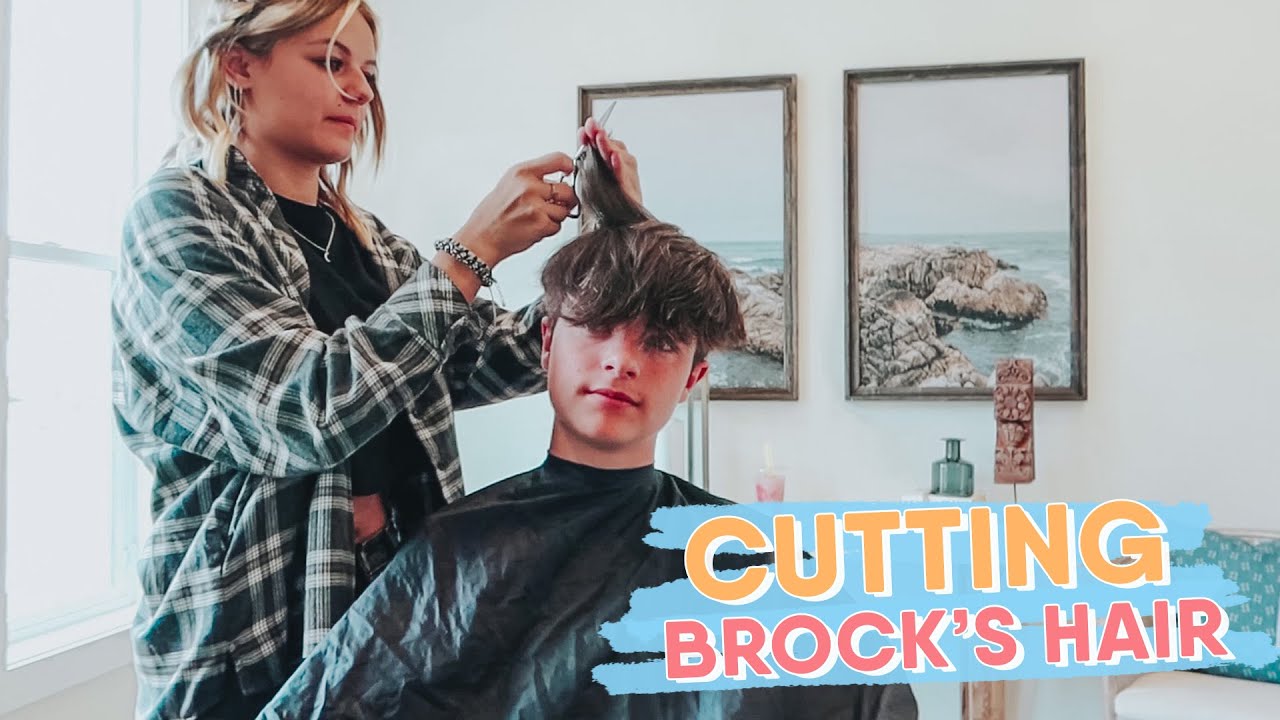 CUTTING BROCK'S HAIR FOR THE FIRST TIME || KESLEY JADE LEROY