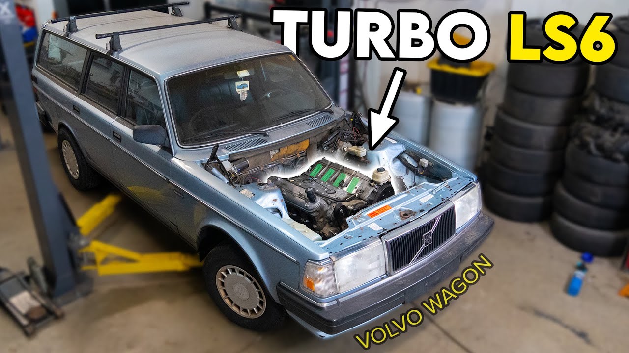 Fitting the Turbo LS6 Into The VOLVO 240 SLEEPER! (Motor Mounts, Oil Pan)
