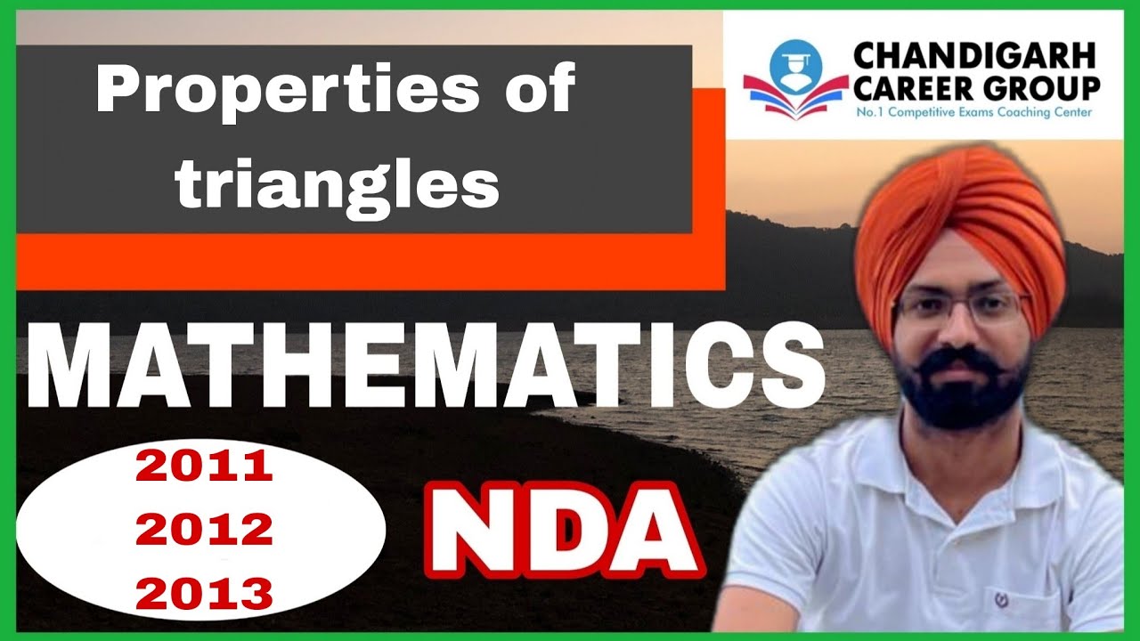Properties of triangle 2011 2012 2013 NDA mathematics previous year questions by Sandeep Brar