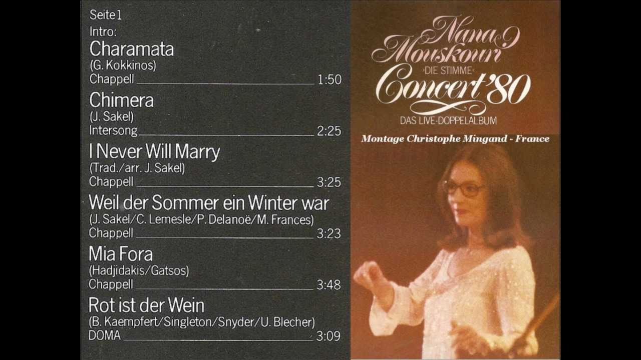 NANA MOUSKOURI - DIE STIMME - CONCERT 1980 - GERMANY - PART 01