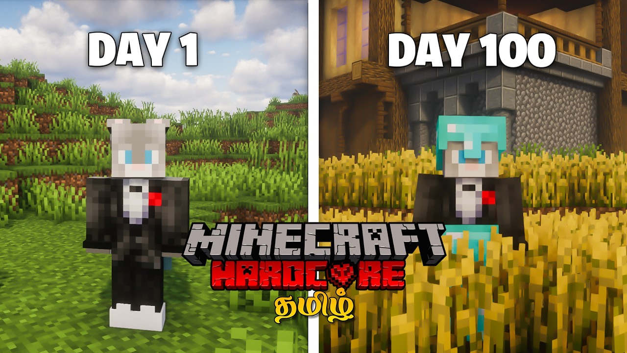 I Survived 100 Days in Minecraft Hardcore... Tamil