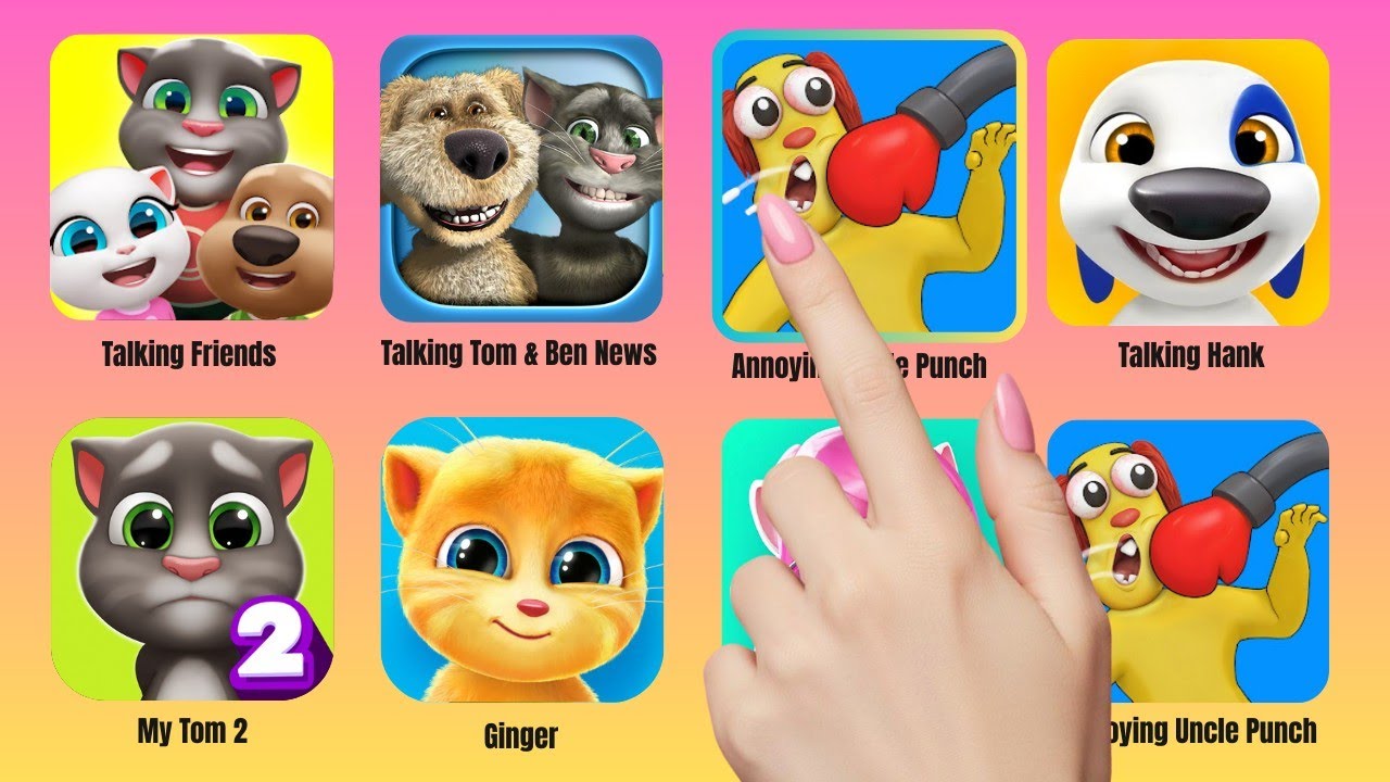 Tom Friends, Talking Tom & Ben News, Talking Ginger, My Hank , Match Family