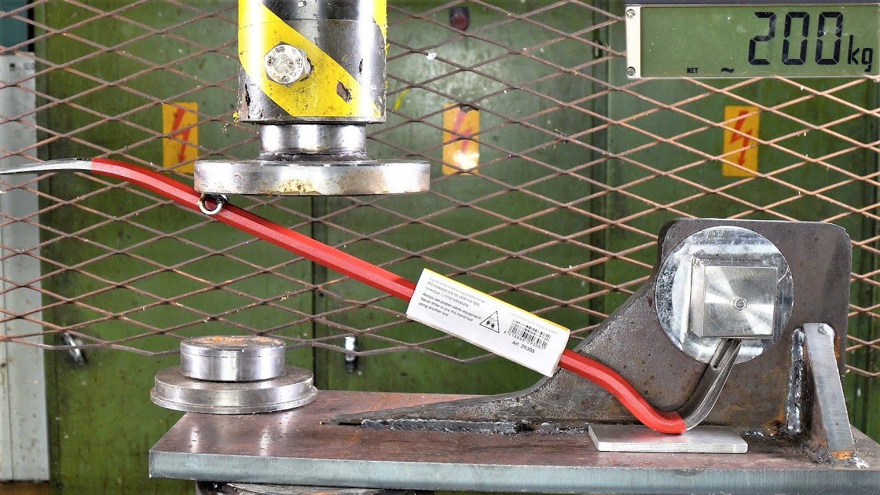 How Strong are Crowbars? Hydraulic Press Test!