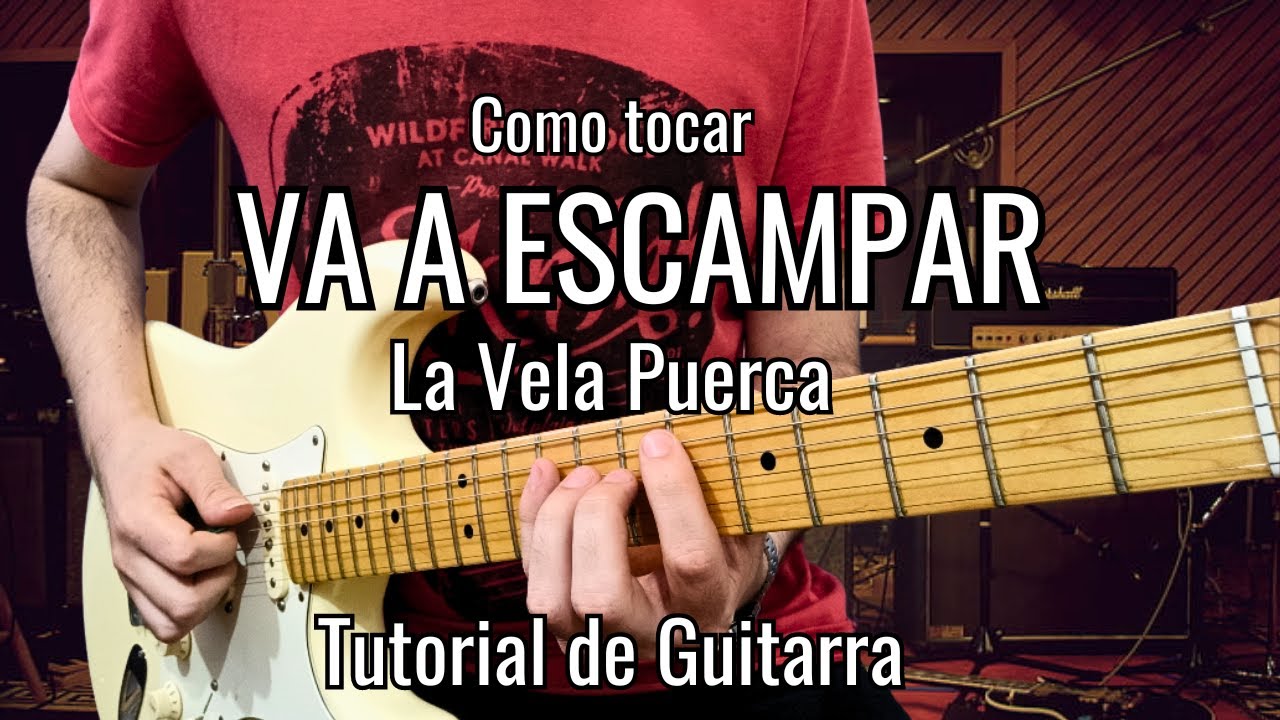 Como tocar VA A ESCAMPAR de La Vela Puerca Tutorial de Guitarra Acordes Rasguido Solo