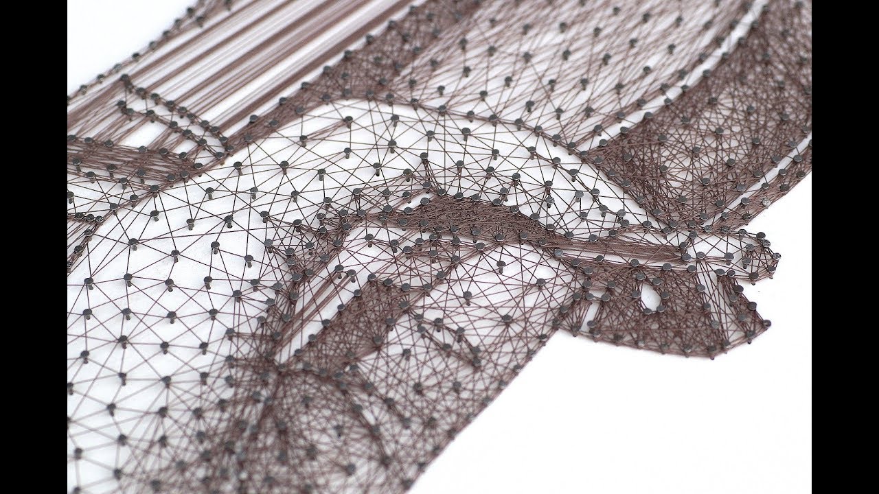 making of - string art portrait - Karl - Árstíðir