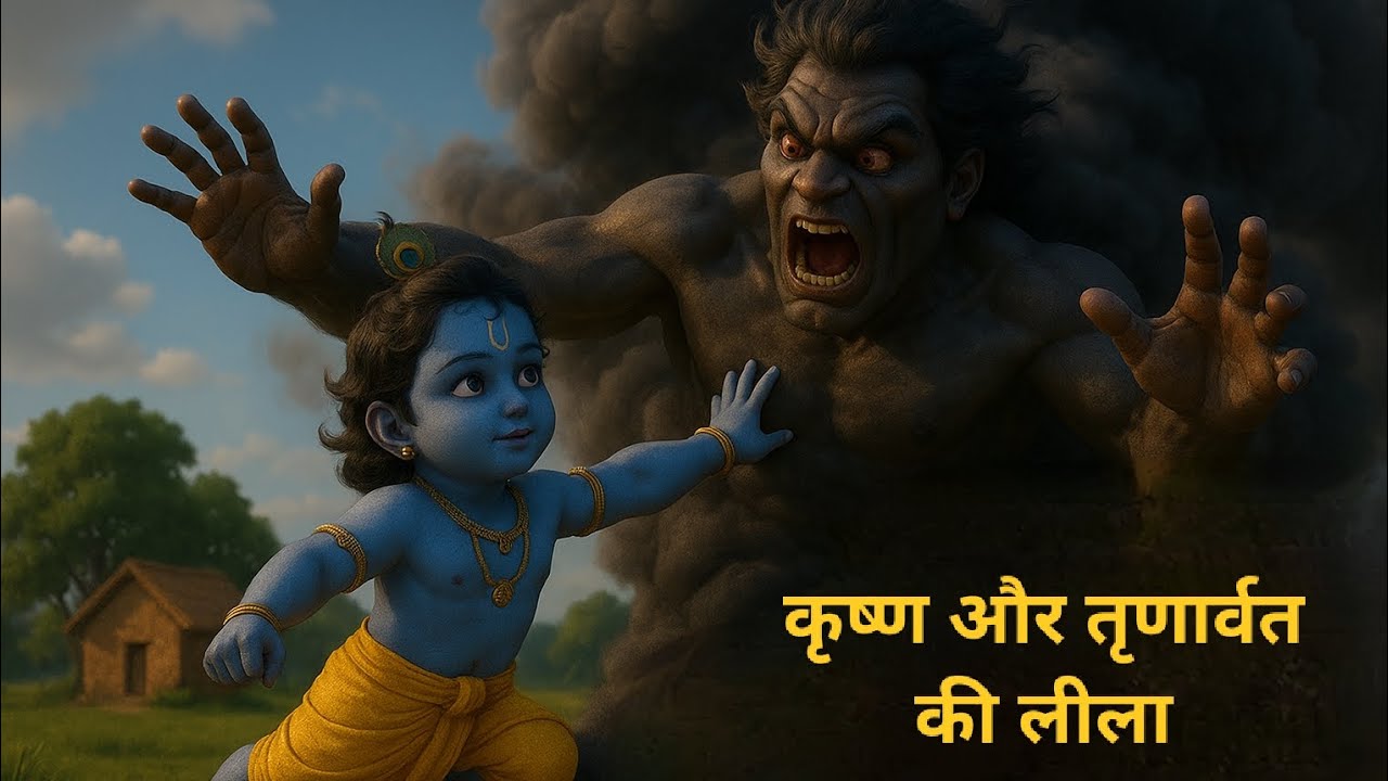 कृष्ण की बाल लीला | तृणावर्त वध | Krishna Trinavarta Leela |#krishnaleela #krishna 
