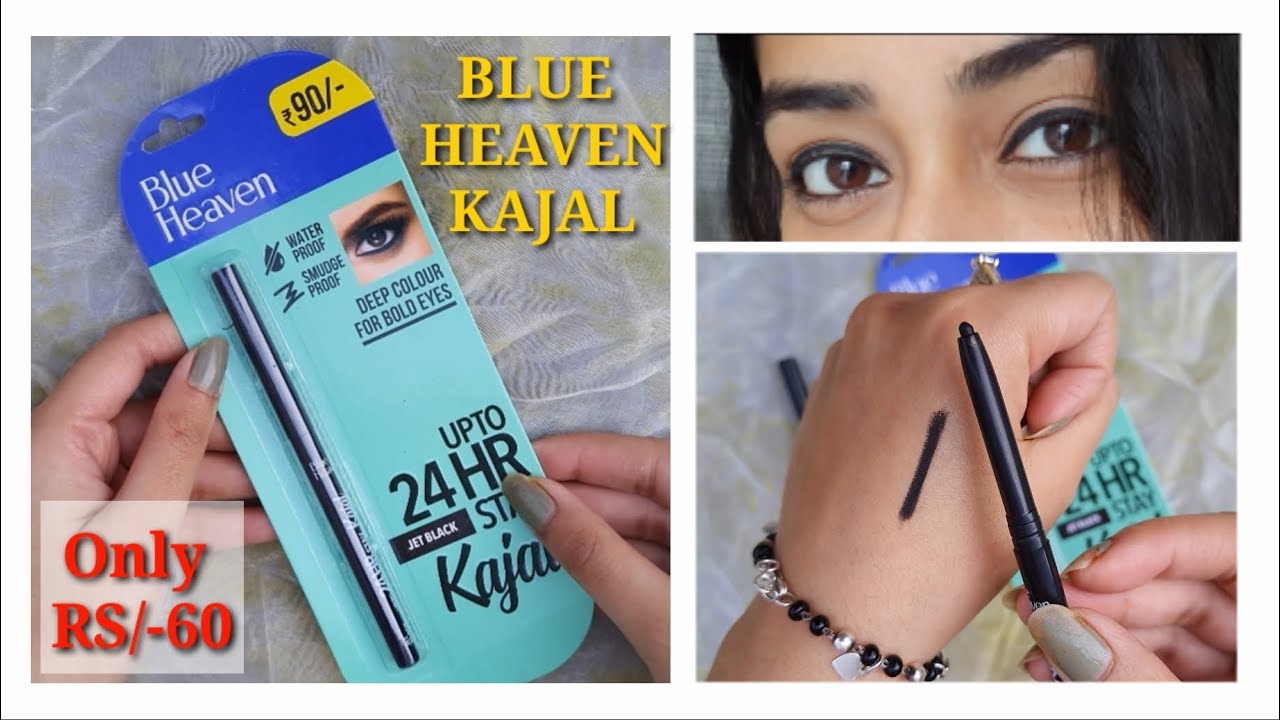 काजल कैसे लगाएं ? || BLUE HEAVEN 24 HR STAY KAJAL REVIEW || REVIEW + DEMO || JUST FOR 60 RS/- ||