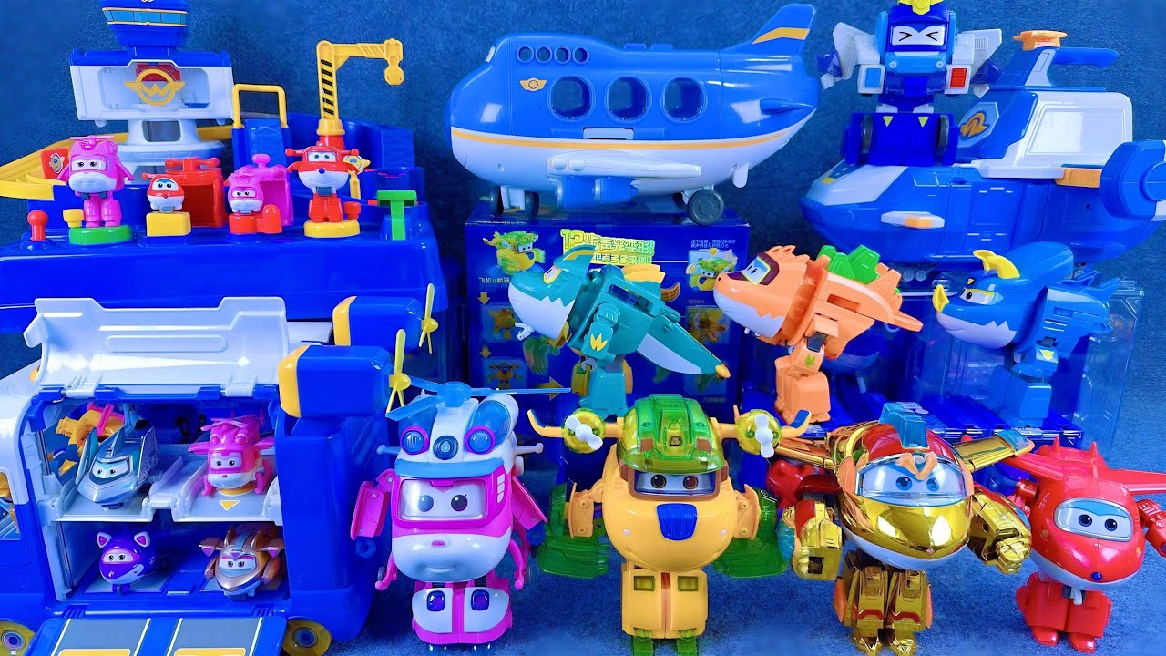 24-minute of satisfying unboxing, cool Super Wings Space Base Set Series ASMR | Review Toys