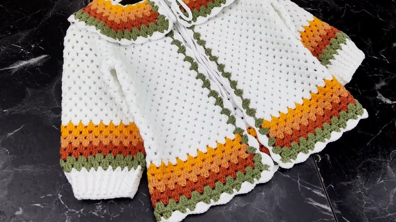crochet sweater for beginners tığ işi mevsimlik kız çocuk hırkası  knitting
