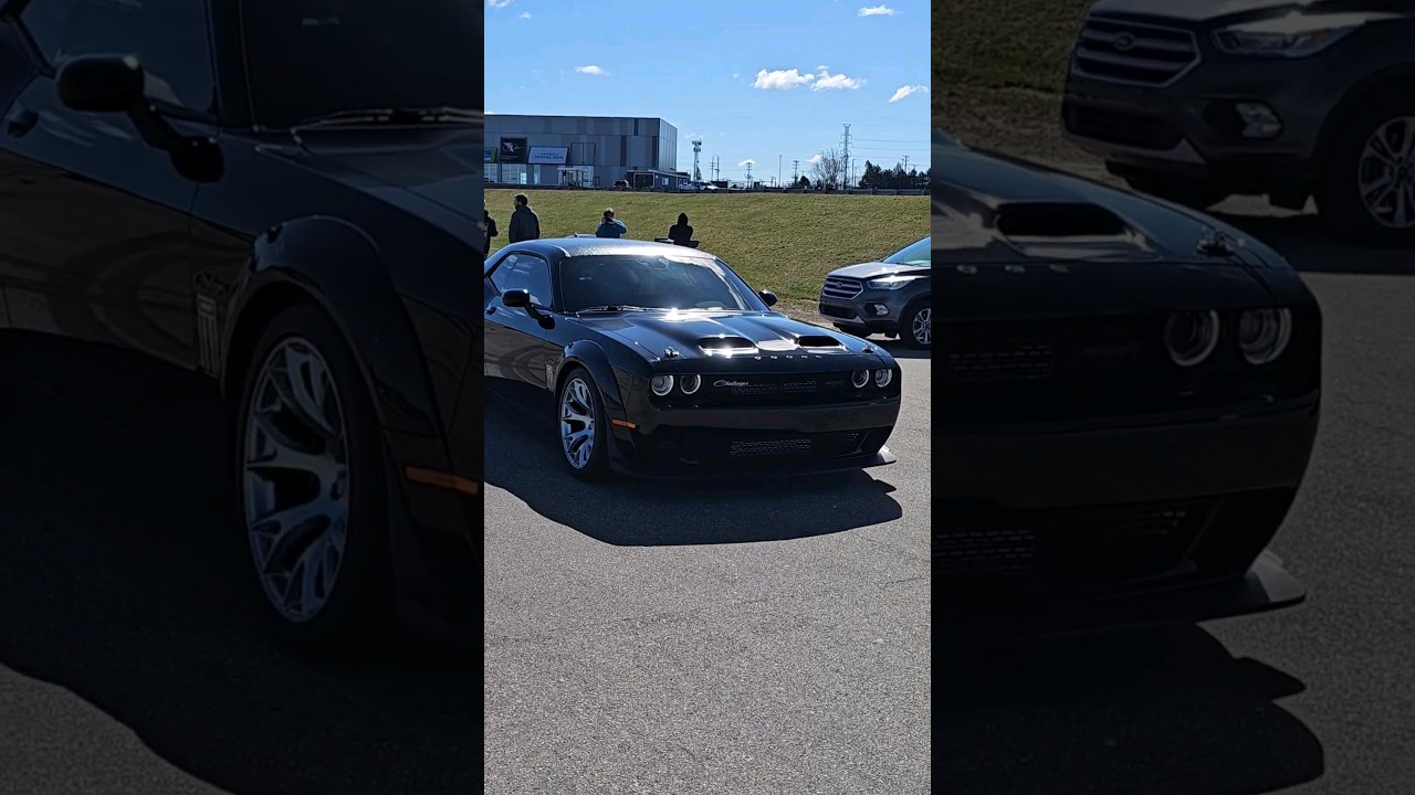 Dodge Challenger Black Ghost Edition Drive By Engine Sound M1 Concourse Cars and Coffee 2024