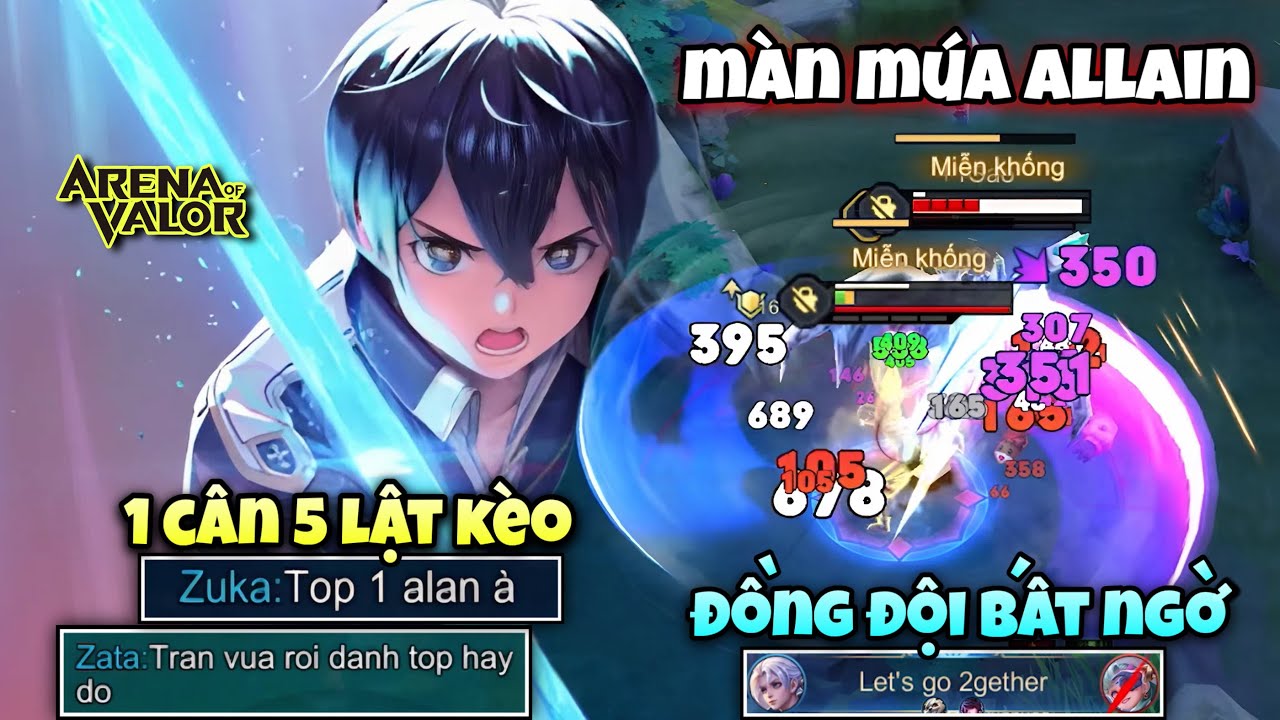 M&agrave;n M&uacute;a Allain G&aacute;nh Team Lật K&egrave;o 1 C&acirc;n 5 Cực Căng Khiến Đồng Đội Bất Ngờ V&agrave; Khen Top 1 Allain NTN