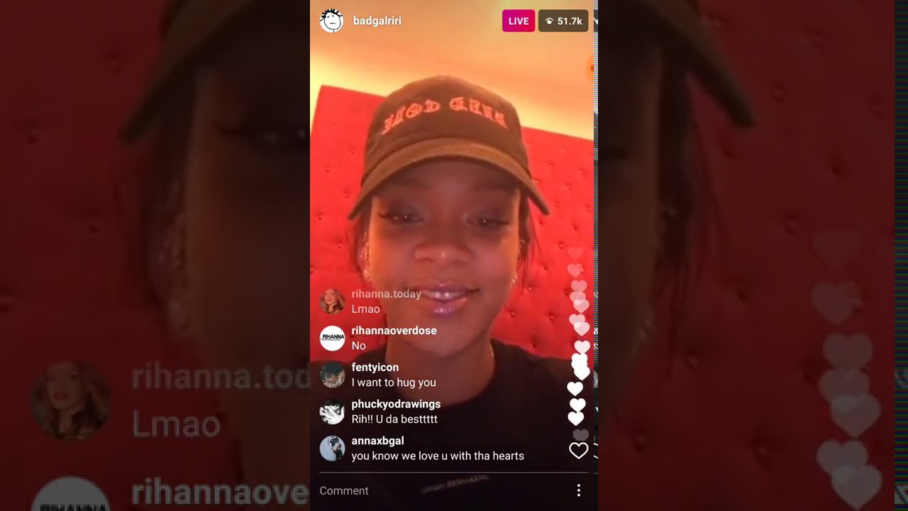 Rihanna watching her debut on #BatesMotel on Instagram live