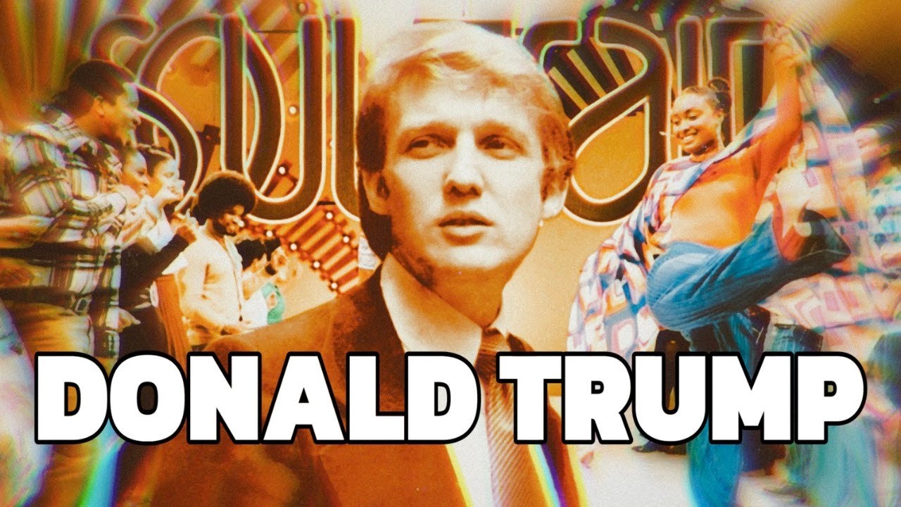 SOUL TRAIN с молодым Дональдом Трампом. Танцы в стиле диско. Попробуй не засмеяться.