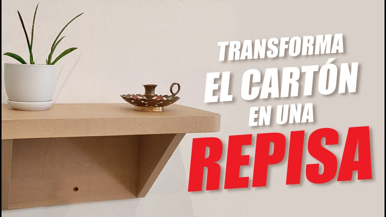 CREA una REPISA con CARTÓN a prueba de peso 🔨 Transforma el cartón en una decoración única