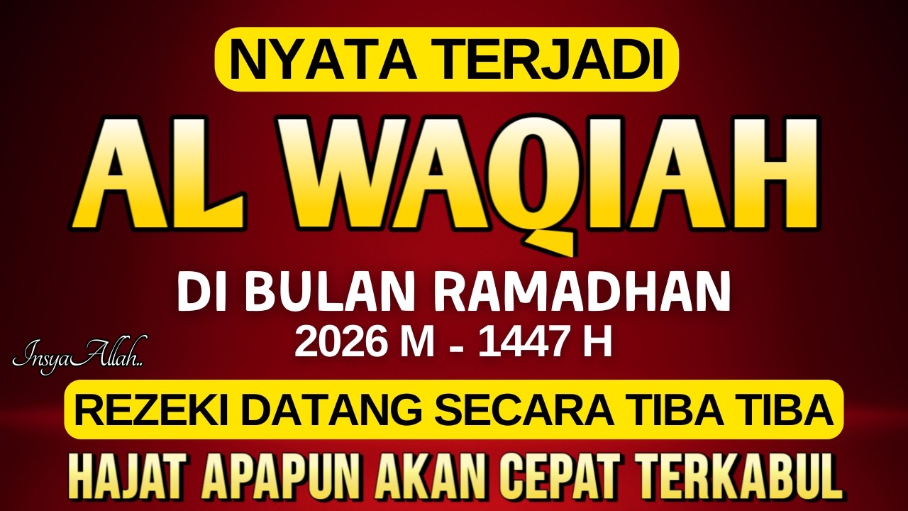Dahsyat Surat AL WAQIAH 7×, dengarkan hutang lunas ✅, Rezeki mengalir deras, al waqiah merdu