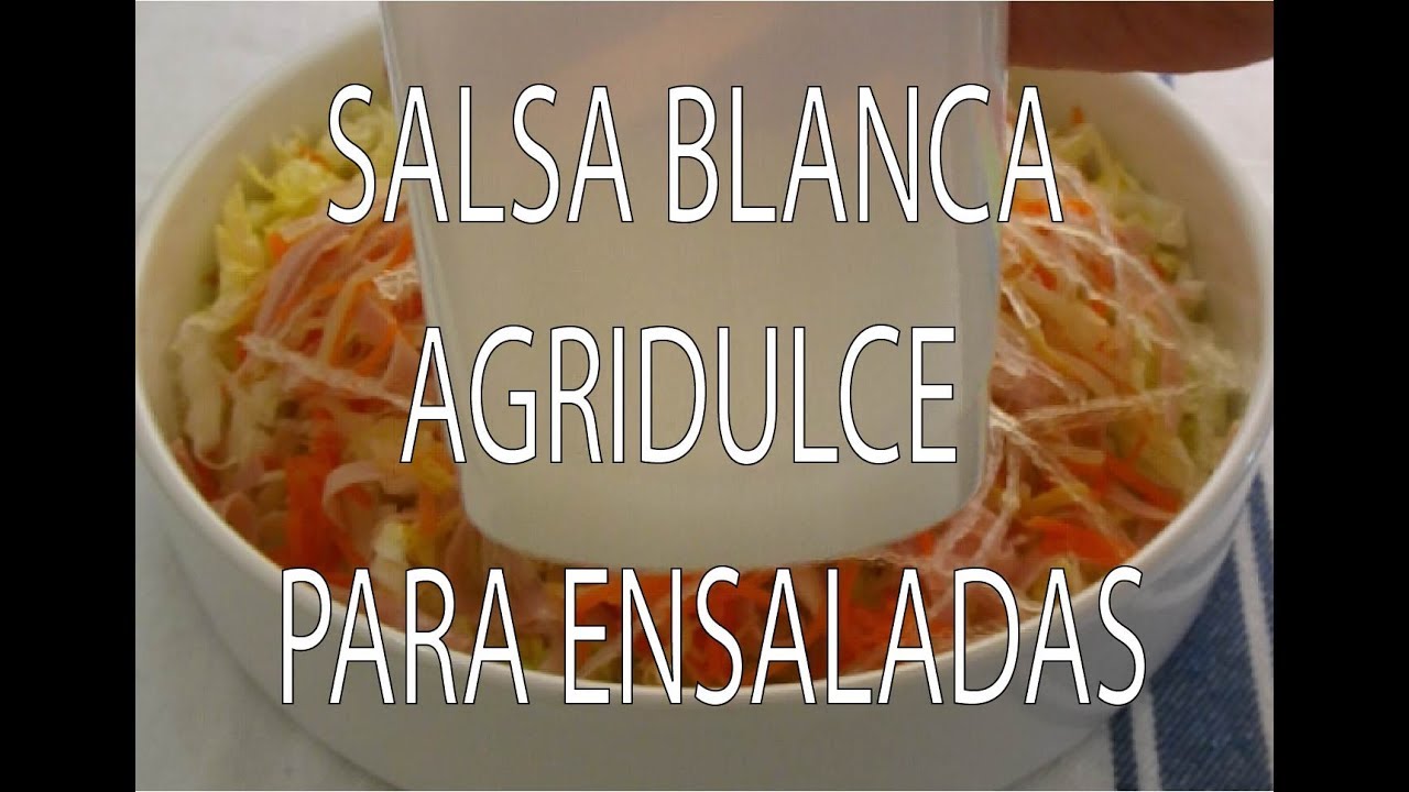 Salsa Blanca Agridulce para ensaladas Chinas Fácil y Rápida