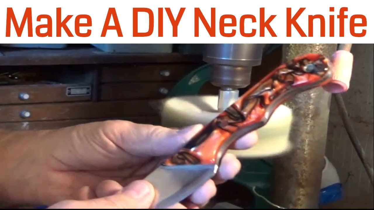 Knife Making - How To Make A Small DIY Neck Knife - Build A Survival Neck Knife With Basic Tools