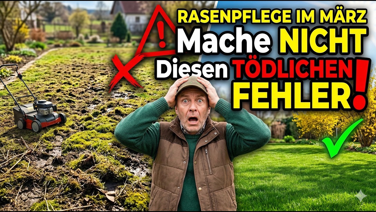 Rasenpflege nach dem Winter: 3 To-Dos & 3 fatale Fehler im März