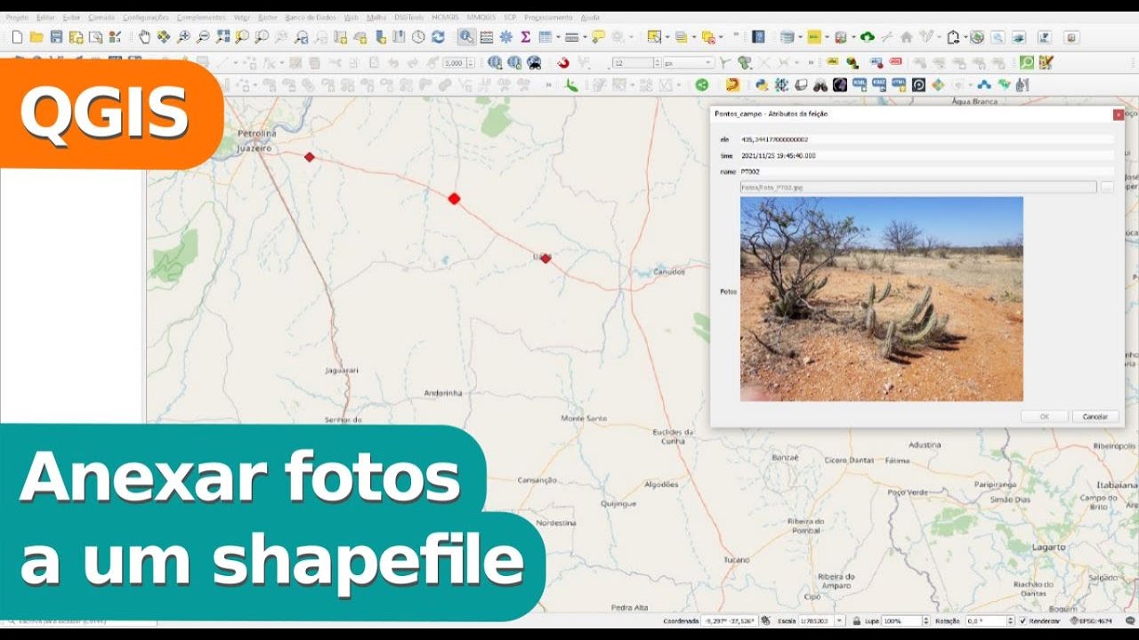 Anexar fotos a um shapefile no QGIS - criar hiperlink