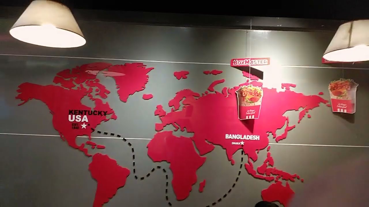 KFC has heavenly red ♥️ interior decoration, I have ever explored. Carry on heritage and beauty. 