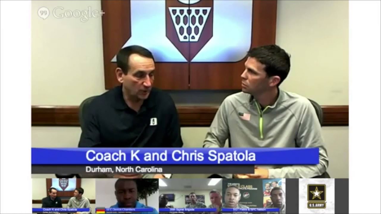 #HeroesHangout: Coach K with U.S. Army Soldiers