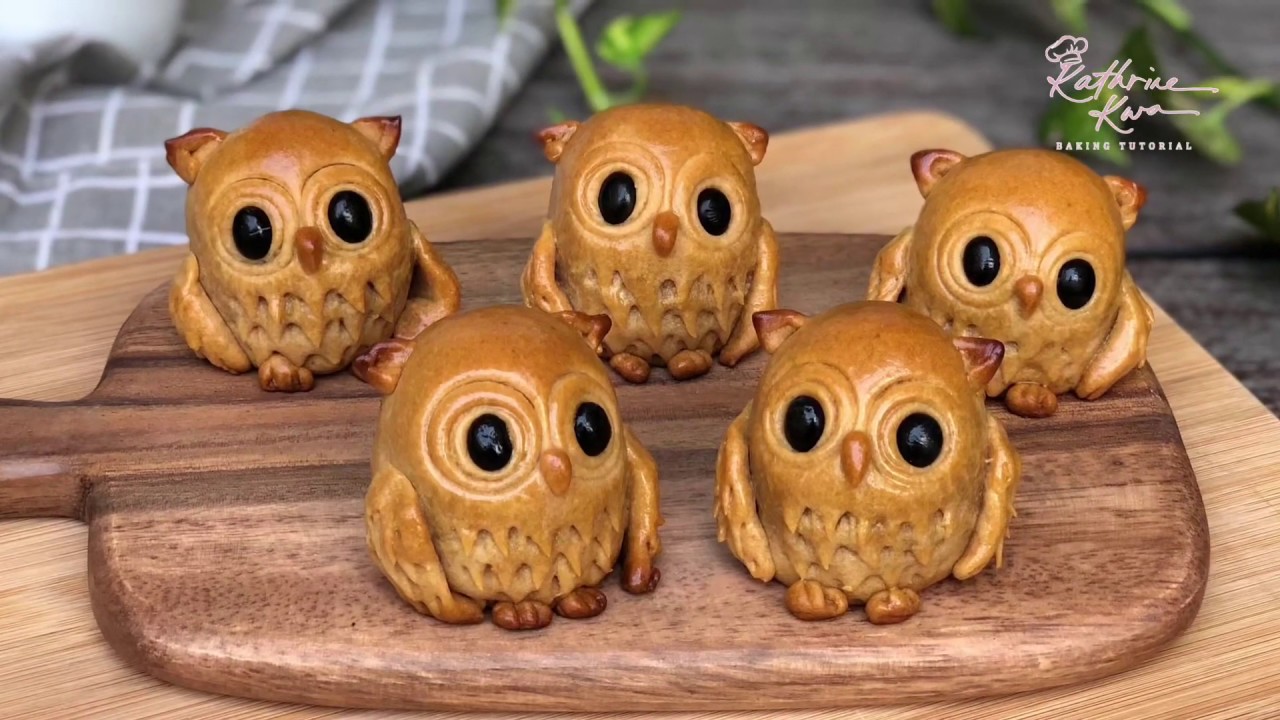 Owl Mooncake  猫头鹰月饼#公仔饼
