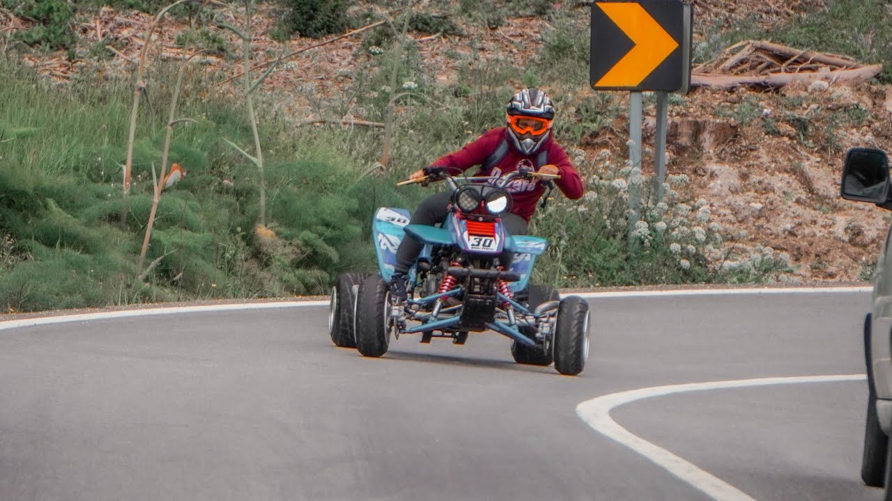 ELE FEZ DRIFT NA ESTRADA DE MOTO 4/ YAMAHA WARRIOR 350