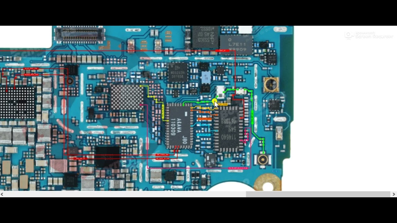 schematic diagram of Samsung a50s of network