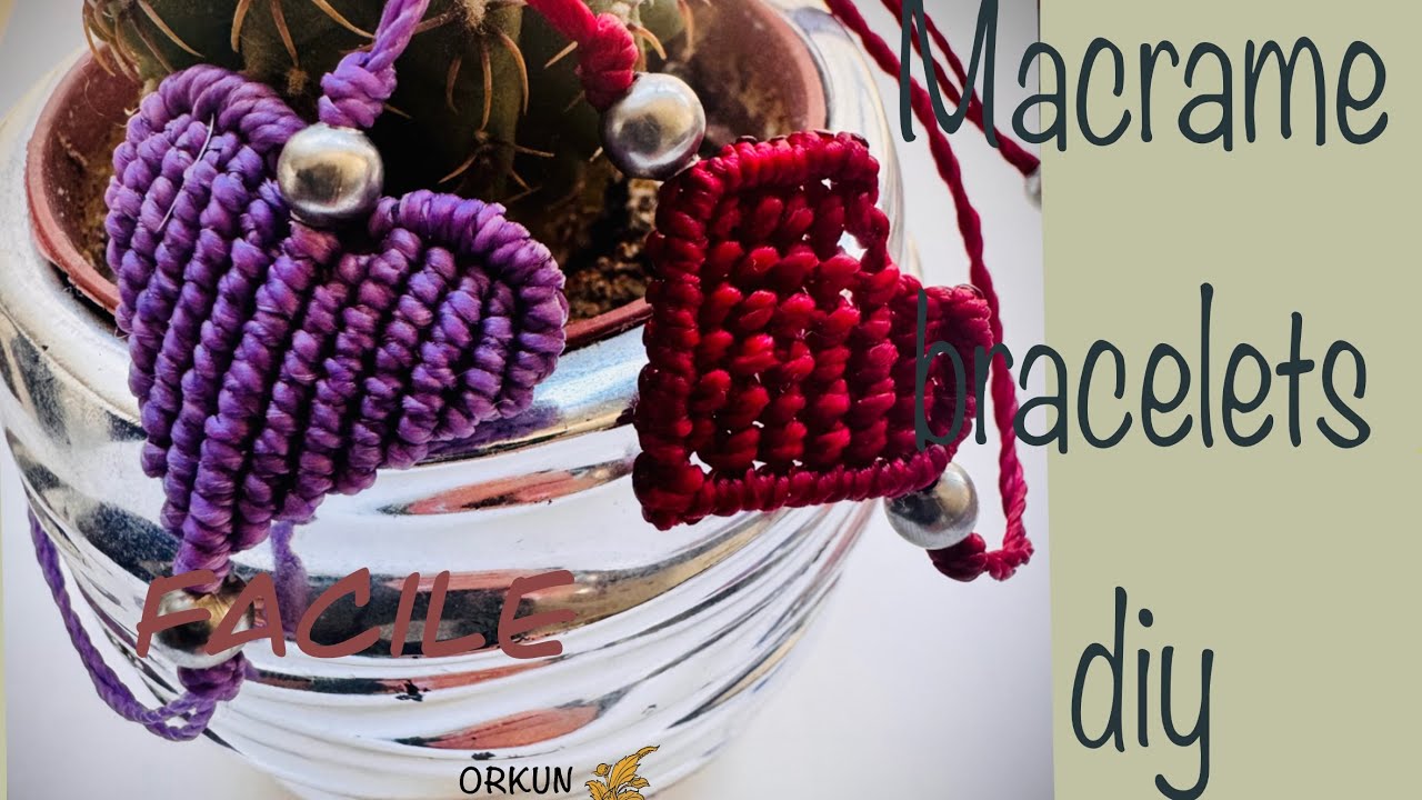 Two ways to make Macramae Hearts Bracelets #diy #macrame #handmade