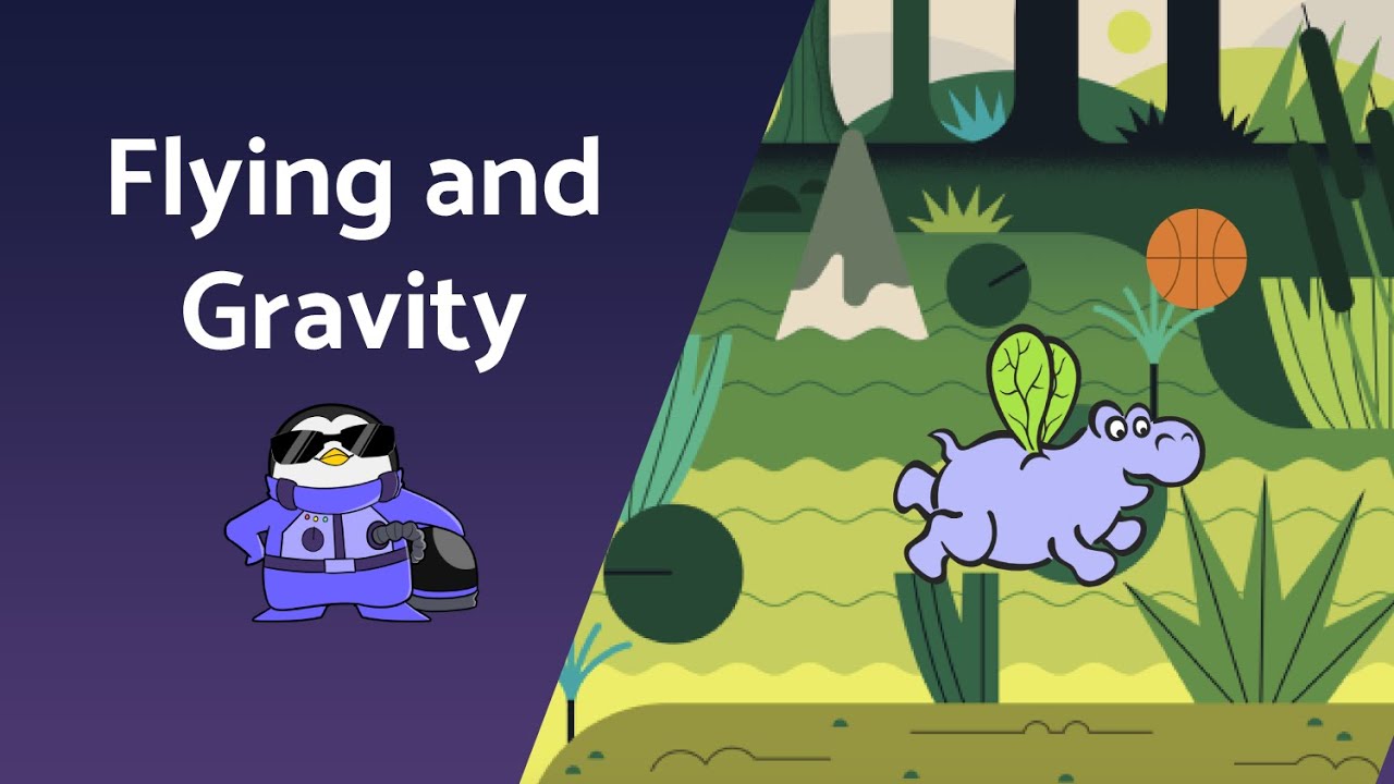 Marcus the Hippo Throws Basketballs: How to Program Flying and Gravity in Scratch