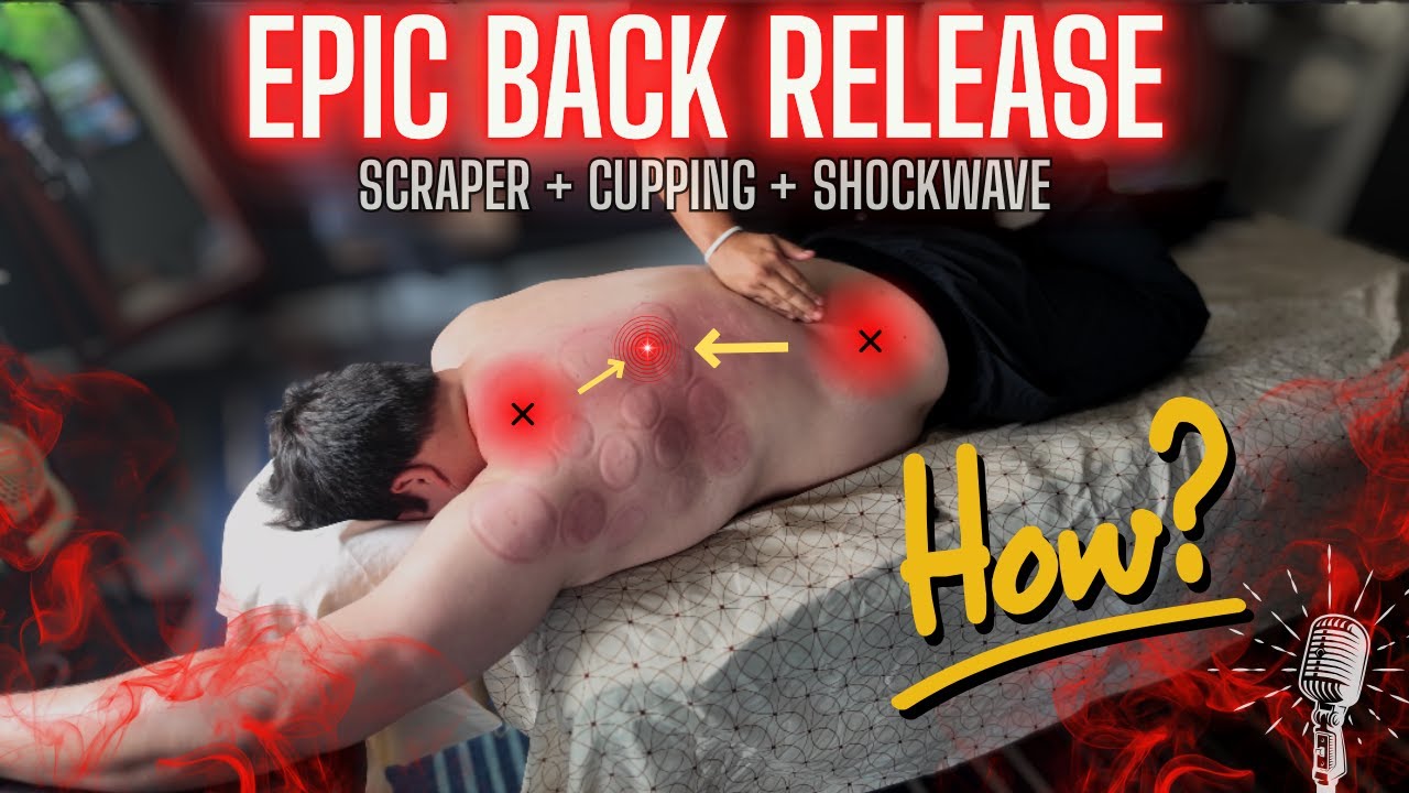 🔥 Epic Back Release | Voice Guided Deep Tissue Massage (Scraper + Cupping + Shockwave)