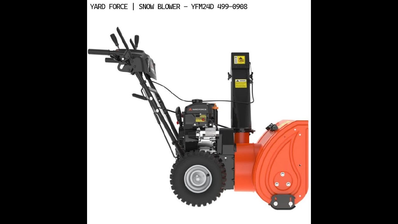 HOW TO ASSEMBLE SNOW BLOWER - YFM24D 499-0908 (YARD FORCE)