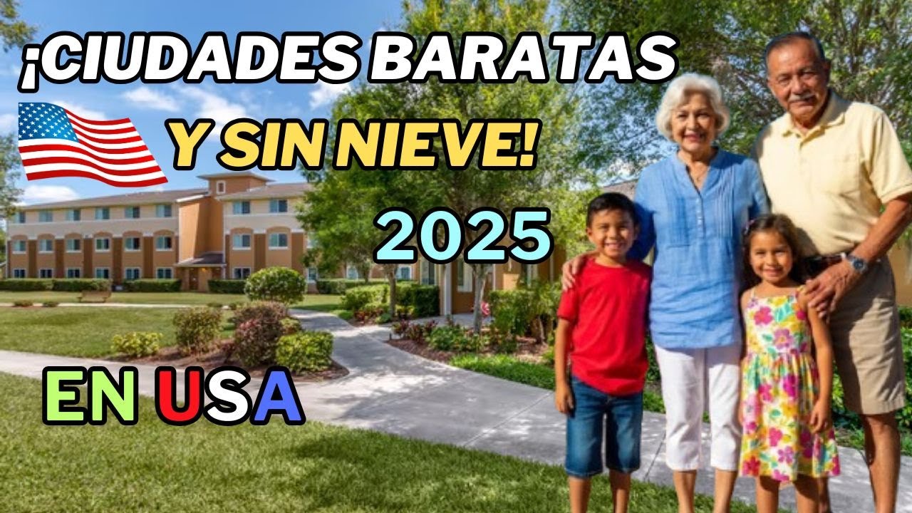 🌞 TOP 7 Ciudades Baratas sin Nieve en USA para Jubilados Latinos 2025